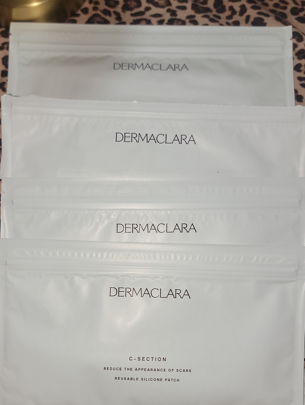 4 Dermaclara C-Section Reusable Silicone Scar Patches